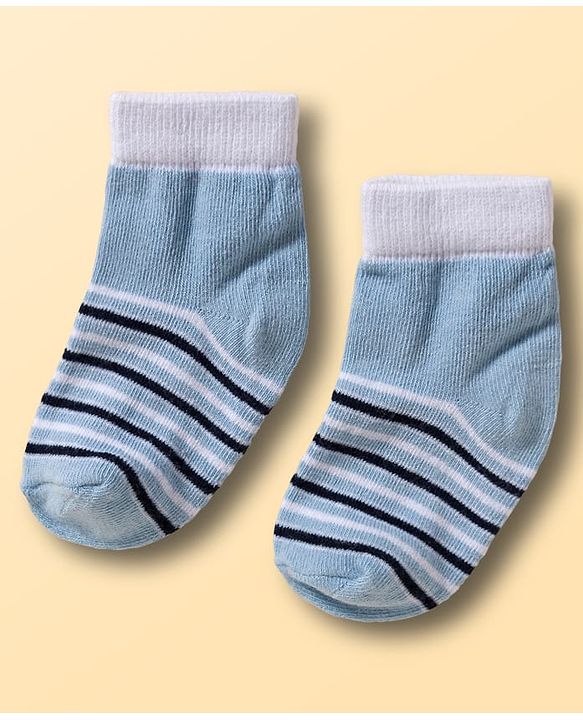 Cutewalk by Babyhug Knit Ankle Length Socks With Stripes Pack Of 5 - Multicolour