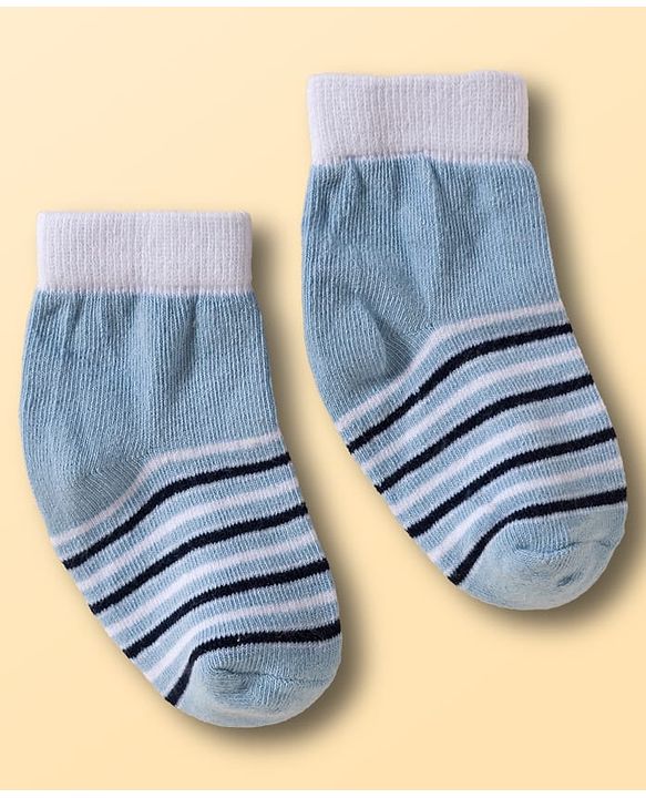 Cutewalk by Babyhug Knit Ankle Length Socks With Stripes Pack Of 5 - Multicolour