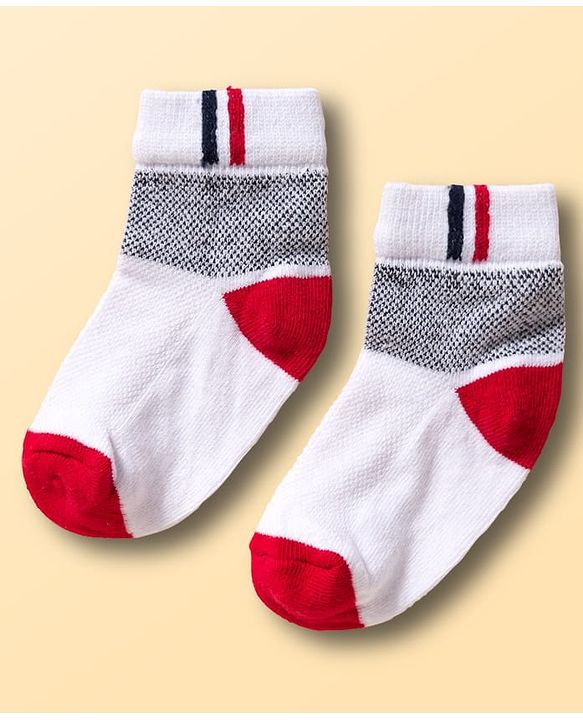 Cutewalk by Babyhug Knit Ankle Length Socks With Stripes Pack Of 5 - Multicolour