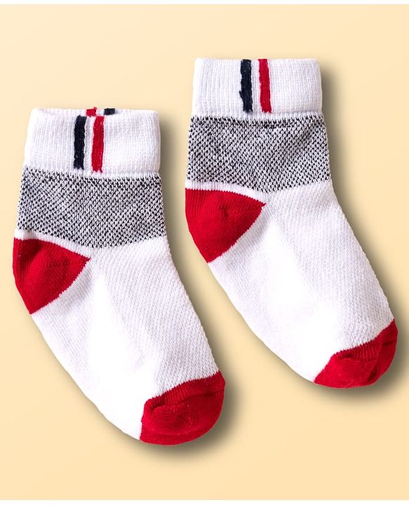 Cutewalk by Babyhug Knit Ankle Length Socks With Stripes Pack Of 5 - Multicolour