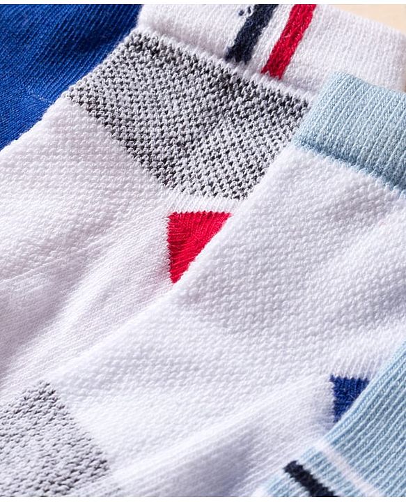 Cutewalk by Babyhug Knit Ankle Length Socks With Stripes Pack Of 5 - Multicolour
