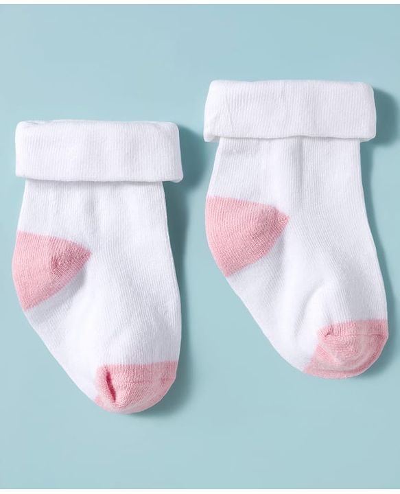 Cute Walk by Babyhug Knit Ankle Length Antibacterial Socks with Stripes Pack of 3 - Pink White & Navy Blue