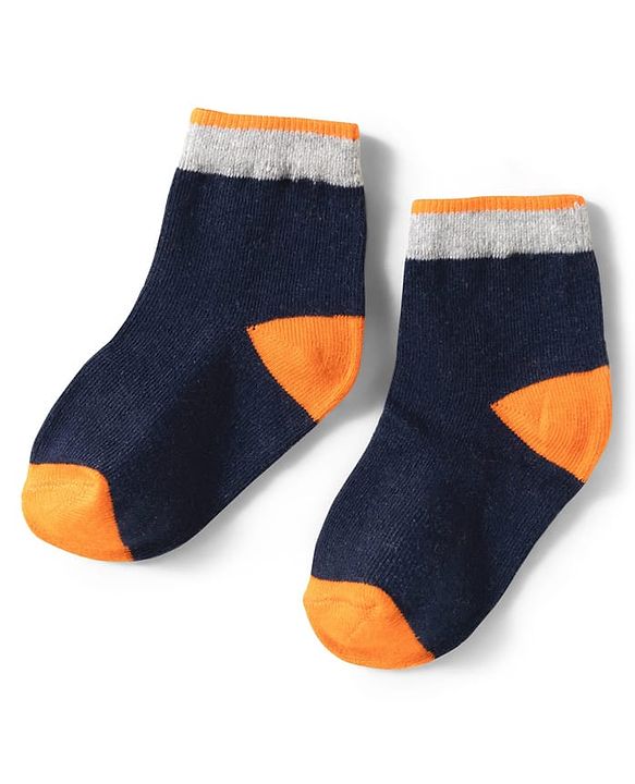 Cute Walk by Babyhug Knit Ankle Length Anti Bacterial Socks with Stripes & Ball Design Pack of 3 - Multicolor