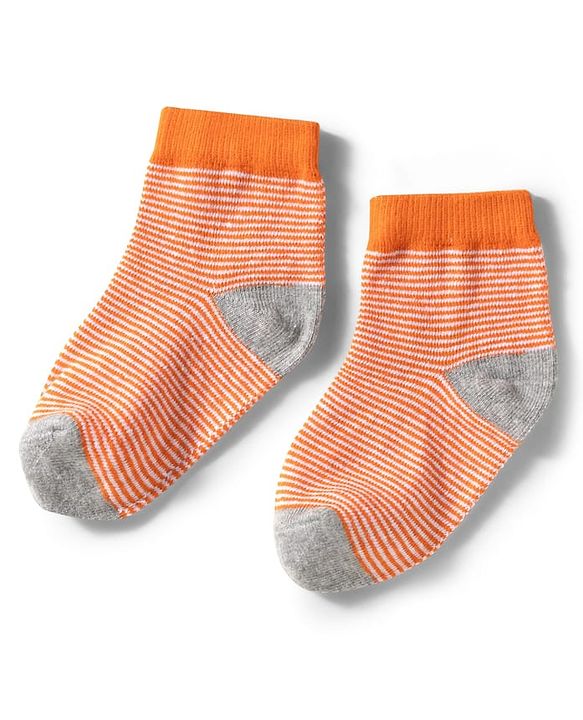 Cute Walk by Babyhug Knit Ankle Length Anti Bacterial Socks with Stripes & Ball Design Pack of 3 - Multicolor
