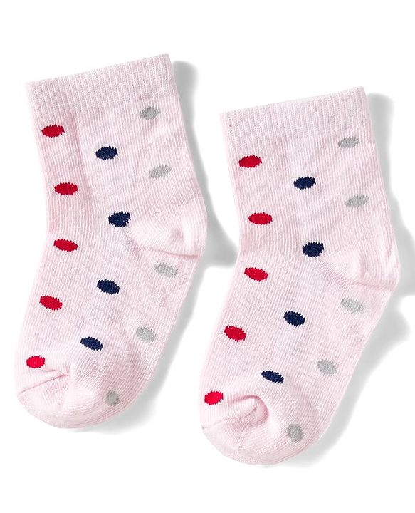 Cute Walk by Babyhug Knit Ankle Length Anitbacterial Socks With Floral Design Pack Of 3 - Purple Pink & Red