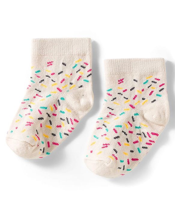 Cutewalk by Babyhug Knit Ankle Length Anti Bacterial Socks With Strawberry Design Pack Of 7 - Multicolour