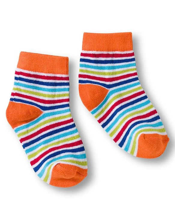 Cute Walk by Babyhug Knit Ankle Length Anti Bacterial Socks with Stripes & Football Design Pack of 5- Grey & White