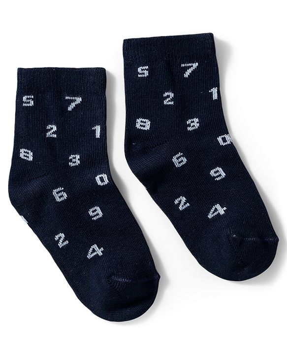 Cutewalk by Babyhug Knit Ankle Length Anti Bacterial Socks With Numbers Design Pack Of 5 - Multicolour