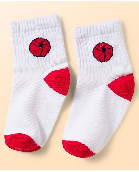 Cute Walk by Babyhug Knit Ankle Length Antibacterial Socks with Ball Design Pack of 5 - Multicolor