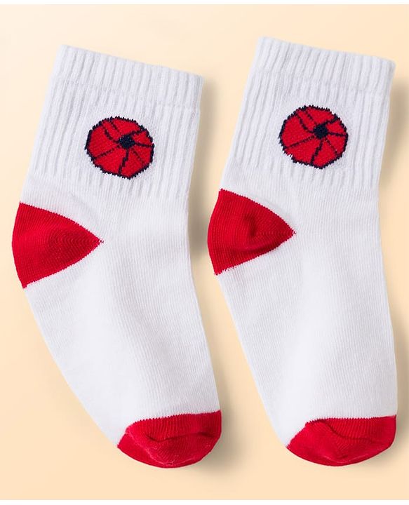 Cute Walk by Babyhug Knit Ankle Length Antibacterial Socks with Ball Design Pack of 5 - Multicolor