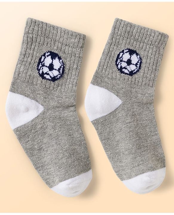 Cute Walk by Babyhug Knit Ankle Length Antibacterial Socks with Ball Design Pack of 5 - Multicolor