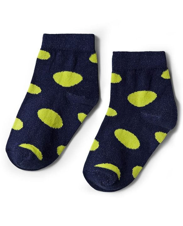 Cute Walk by Babyhug Knit Ankle Length Antibacterial Socks with Polka Dot Design Pack of 5 - Multicolor