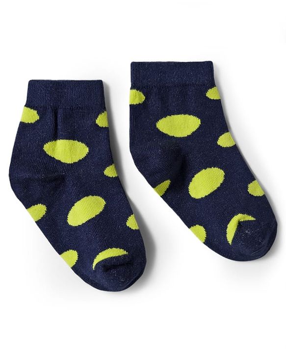 Cute Walk by Babyhug Knit Ankle Length Antibacterial Socks with Polka Dot Design Pack of 5 - Multicolor