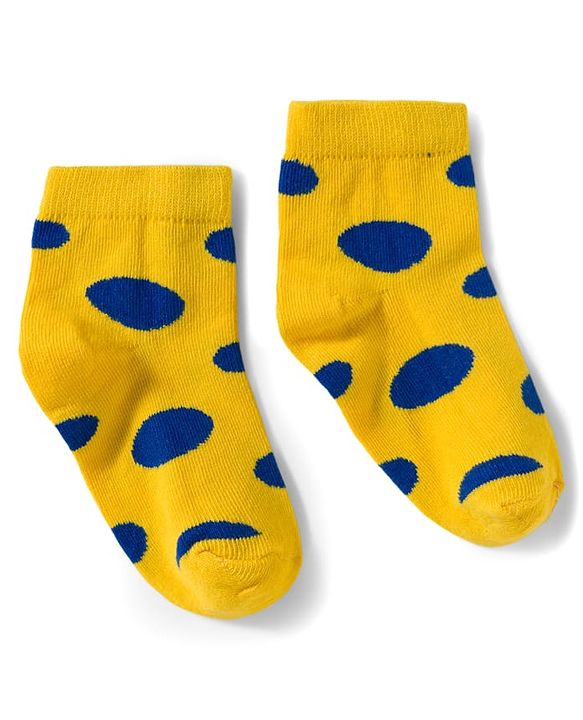 Cute Walk by Babyhug Knit Ankle Length Antibacterial Socks with Polka Dot Design Pack of 5 - Multicolor