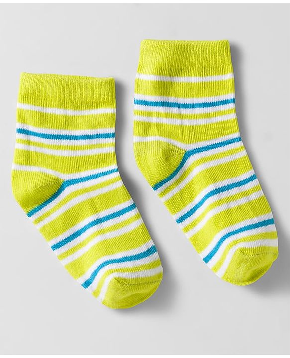 Cutewalk by Babyhug Knit Ankle Length Anti Bacterial Socks With Stripes & Star Design Pack Of 5 - Multicolour