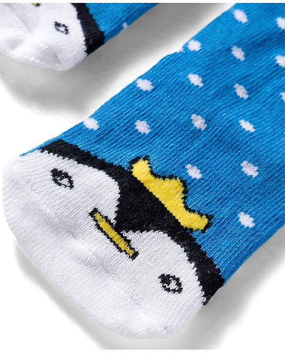 Cute Walk by Babyhug Knit Ankle Length Anitbacterial Socks With  Stripes Pack Of 3 - Blue Black & Grey