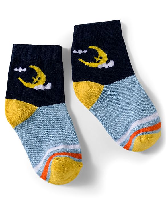 Cutewalk by Babyhug Knit Ankle Length Anti Bacterial Socks With Stripes Pack Of 5 - Multicolour