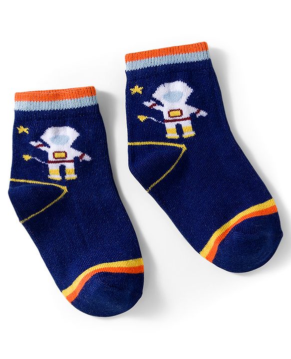 Cutewalk by Babyhug Knit Ankle Length Anti Bacterial Socks With Stripes Pack Of 5 - Multicolour