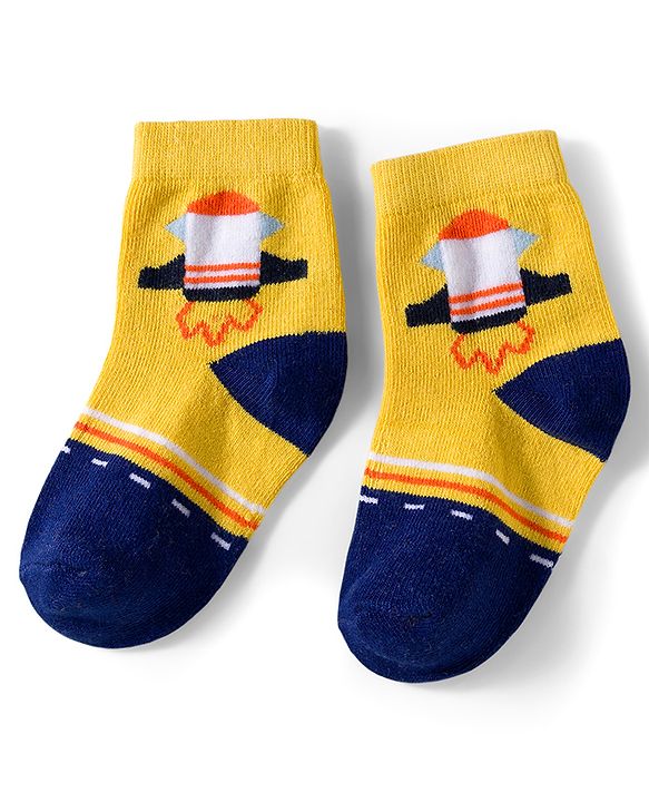 Cutewalk by Babyhug Knit Ankle Length Anti Bacterial Socks With Stripes Pack Of 5 - Multicolour