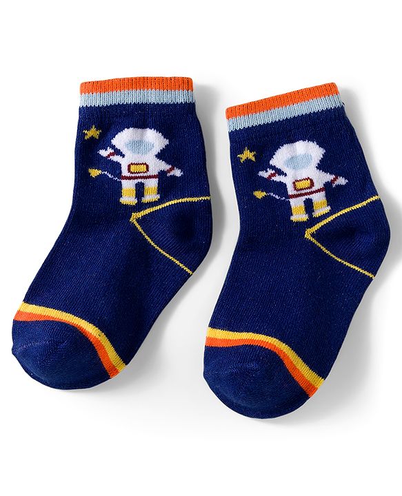 Cutewalk by Babyhug Knit Ankle Length Anti Bacterial Socks With Stripes Pack Of 5 - Multicolour