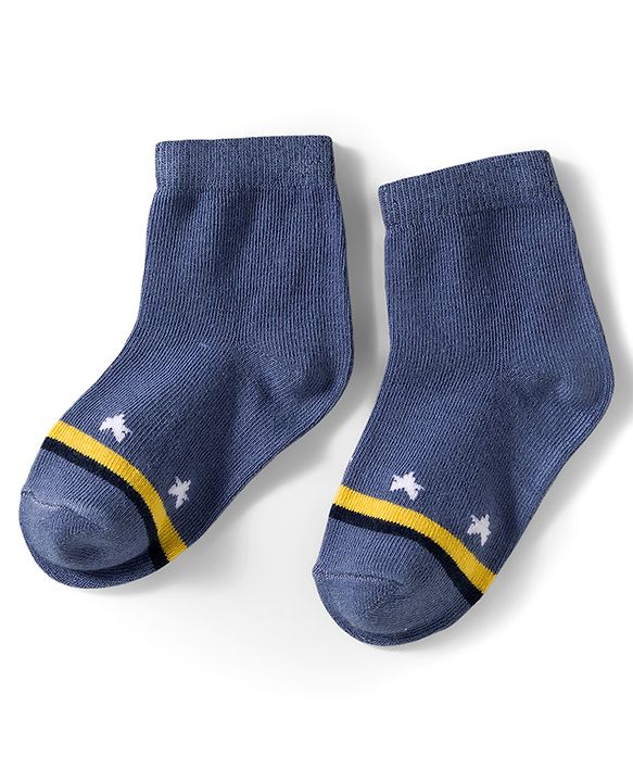 Cutewalk by Babyhug Knit Ankle Length Anti Bacterial Socks With Stripes Pack Of 5 - Multicolour