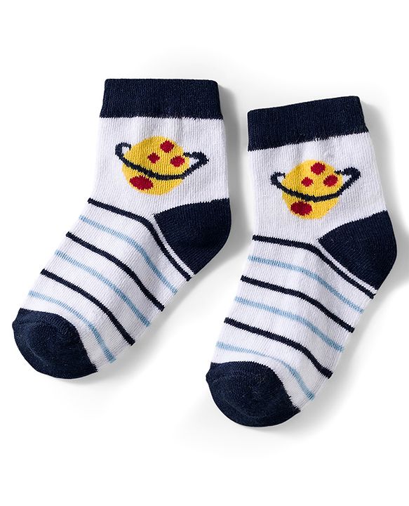 Cutewalk by Babyhug Knit Ankle Length Anti Bacterial Socks With Stripes Pack Of 5 - Multicolour