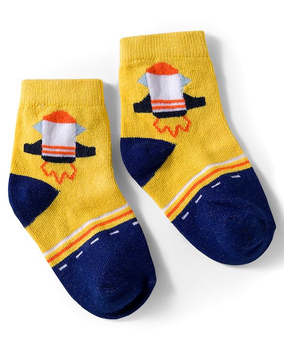 Cutewalk by Babyhug Knit Ankle Length Anti Bacterial Socks With Stripes Pack Of 5 - Multicolour