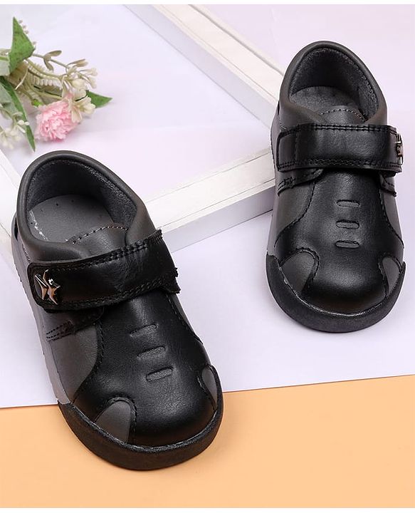 Cute Walk by Babyhug Velcro Closure Solid Oxford Shoes - Tan