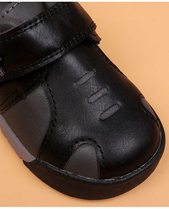 Cute Walk by Babyhug Velcro Closure Solid Oxford Shoes - Tan