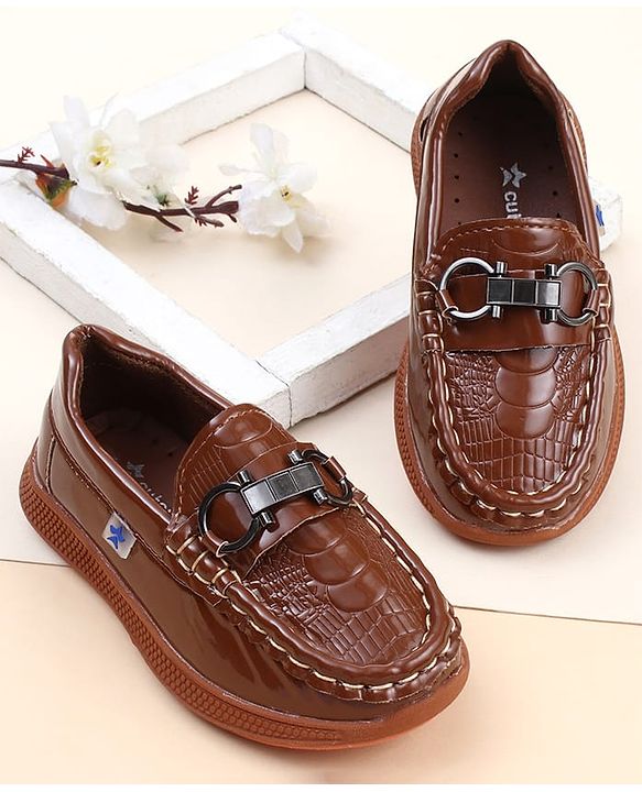 Cute Walk by Babyhug Slip On Loafer with Applique - Tan