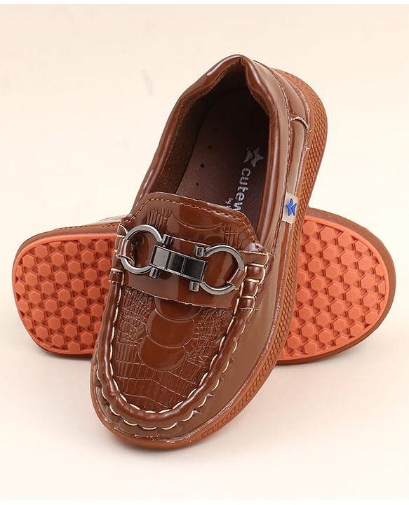Cute Walk by Babyhug Slip On Loafer with Applique - Tan