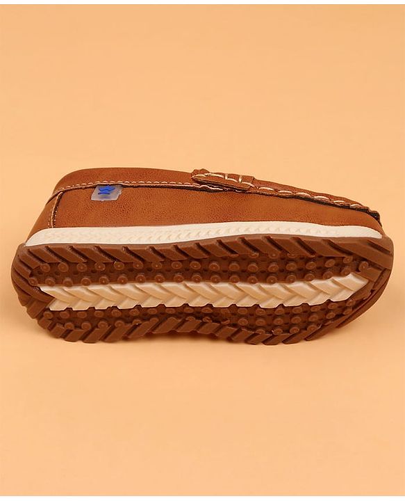 Cute Walk by Babyhug Slip On Solid Loafers - Tan