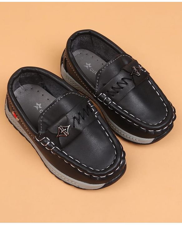 Cute Walk by Babyhug Slip On Solid Loafers - Tan