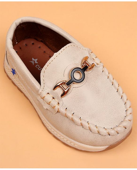 Cute Walk by Babyhug Slip On Solid Loafers - Beige