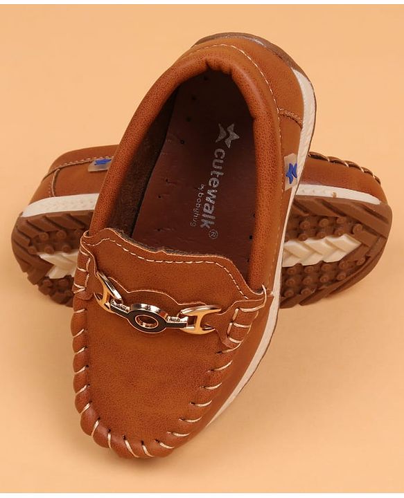 Cute Walk by Babyhug Slip On Solid Loafers - Beige