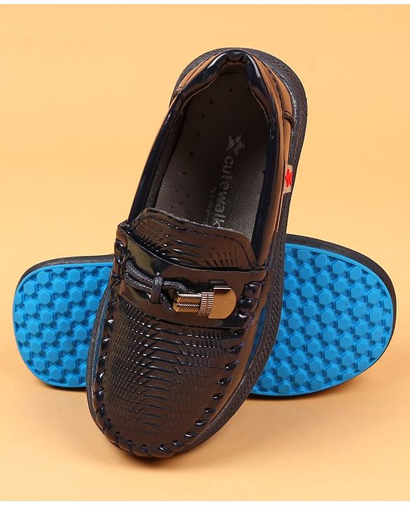 Cute Walk by Babyhug Slip On Solid Oxford Shoes - Brown