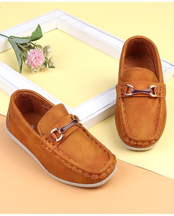 Cute Walk by Babyhug Slip On Solid Loafers - Brown