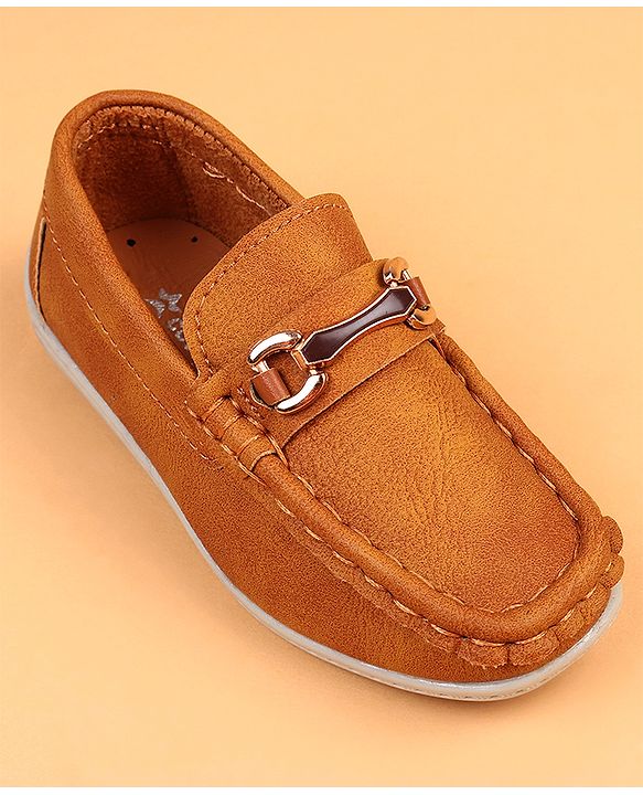 Cute Walk by Babyhug Slip On Solid Loafers - Brown