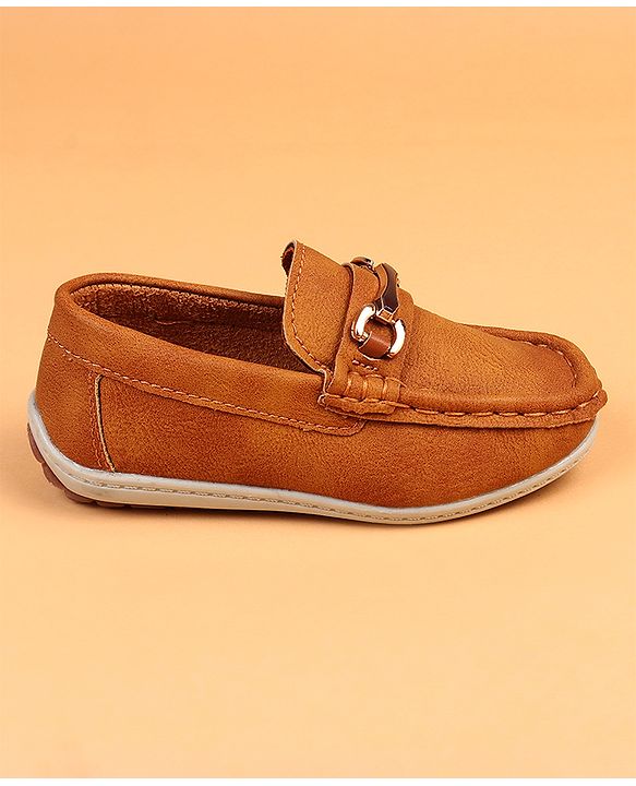 Cute Walk by Babyhug Slip On Solid Loafers - Brown