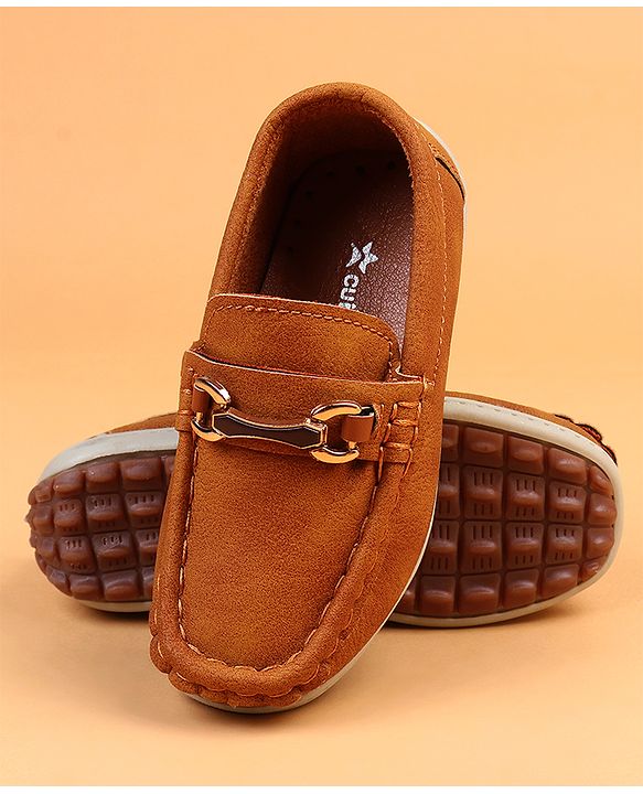 Cute Walk by Babyhug Slip On Solid Loafers - Brown