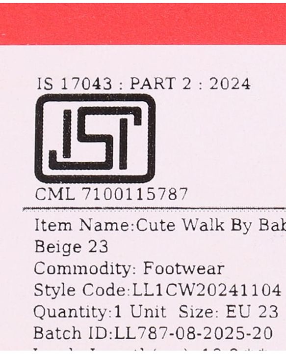 Cute Walk by Babyhug Velcro Closure Solid Oxfords - Beige