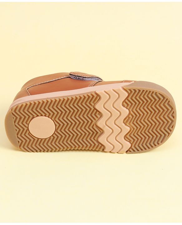 Cute Walk by Babyhug Formal Shoes With Velcro Closure - Brown