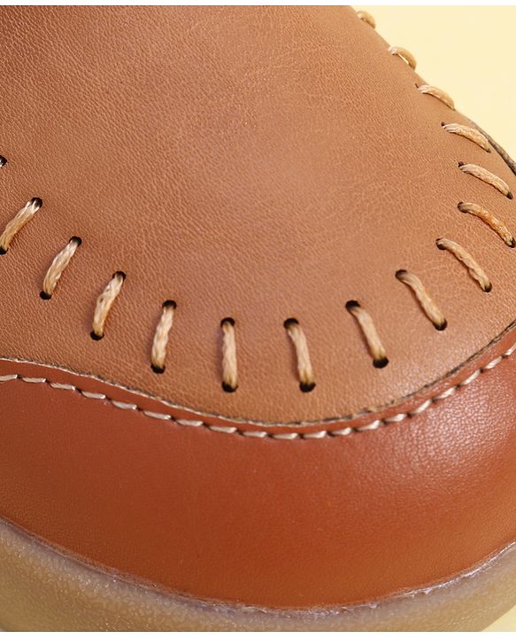Cute Walk by Babyhug Formal Shoes With Velcro Closure - Brown