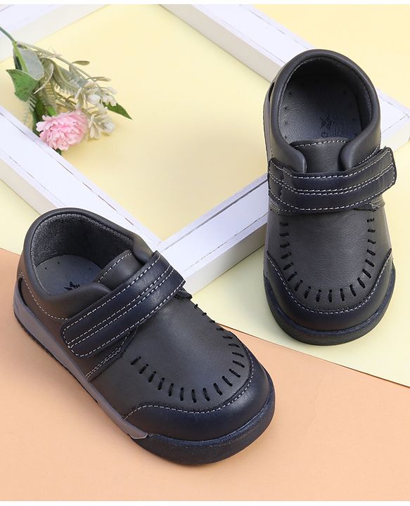 Cute Walk by Babyhug Formal Shoes With Velcro Closure - Brown