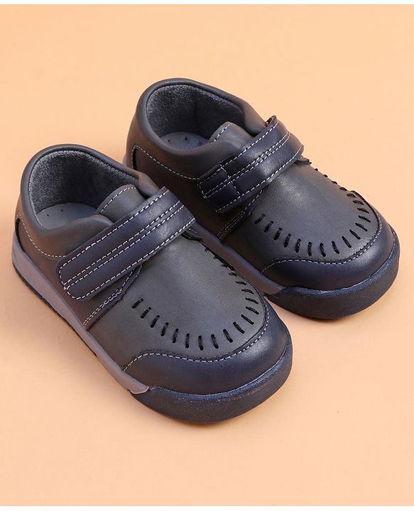 Cute Walk by Babyhug Formal Shoes With Velcro Closure - Brown
