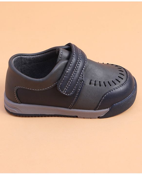 Cute Walk by Babyhug Formal Shoes With Velcro Closure - Brown