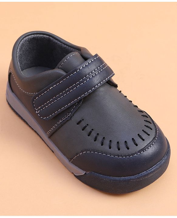 Cute Walk by Babyhug Formal Shoes With Velcro Closure - Brown