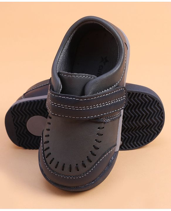 Cute Walk by Babyhug Formal Shoes With Velcro Closure - Brown
