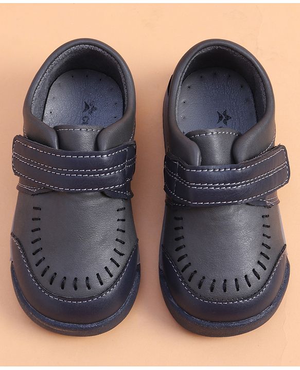 Cute Walk by Babyhug Formal Shoes With Velcro Closure - Brown