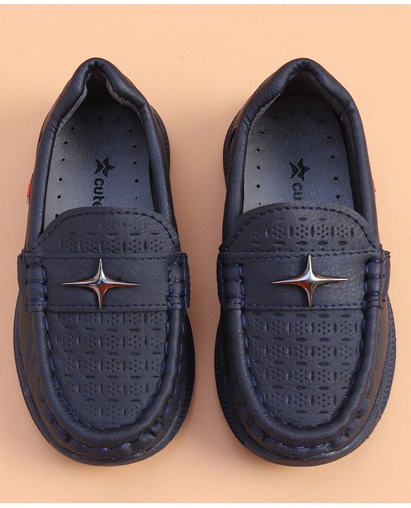 Cute Walk by Babyhug Loafer With Star Applique - Brown